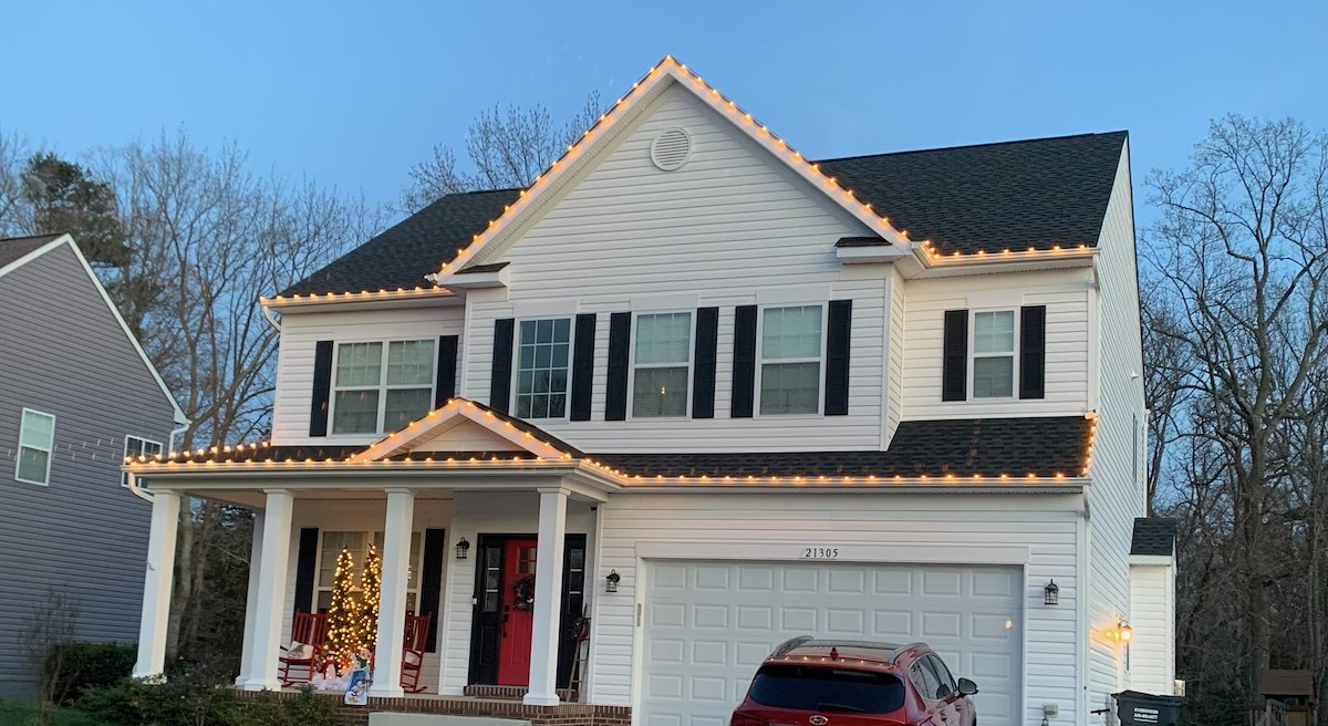 Christmas light installation for Leonardtown, Maryland area properties